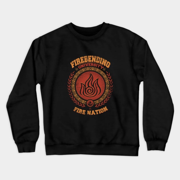 Firebending Iroh university - Zuko Fire nation - Avatar last airbender Crewneck Sweatshirt by Typhoonic